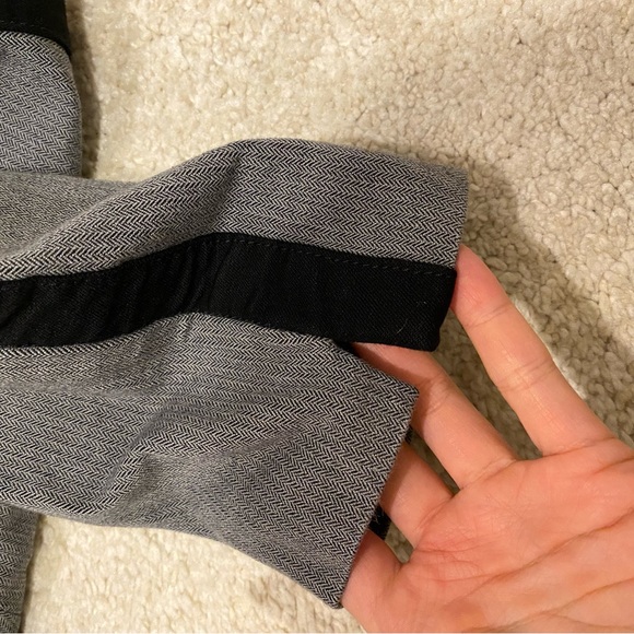 2 pairs work tuxedo pants banana republic grey black ankle sloan bisou white - Picture 6 of 12